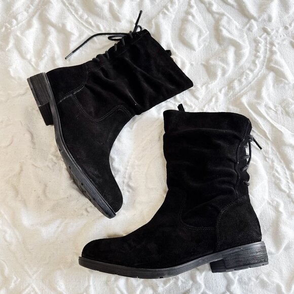 Sofft Sharnell Black Suede Low Boot Size 8.5 New - Picture 1 of 7